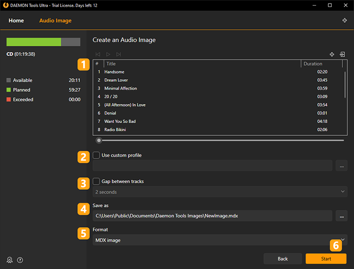 make a silent audio file